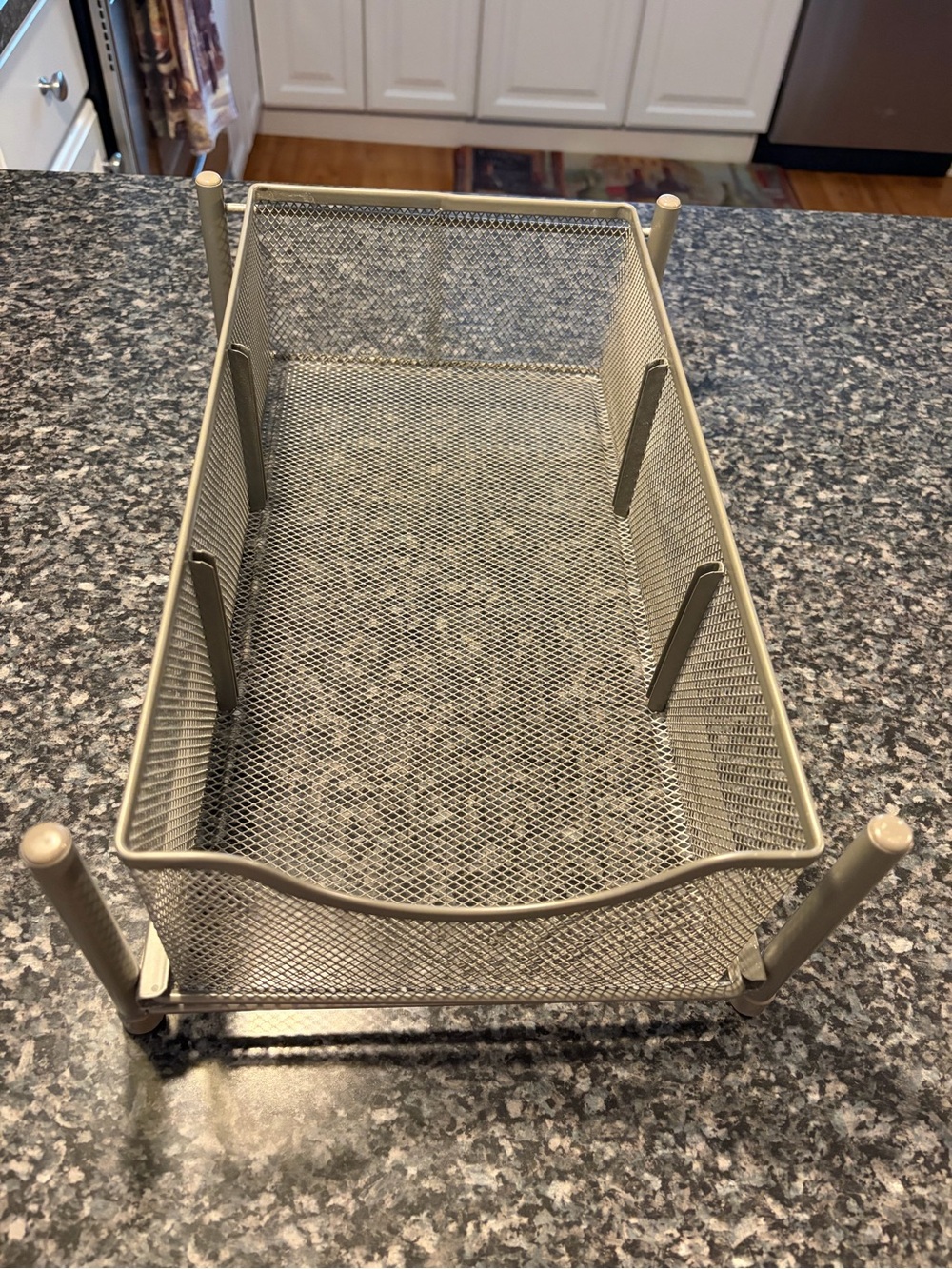 Bed Bath & Beyond Metal Mesh Organizer Basket - Gray/Silver